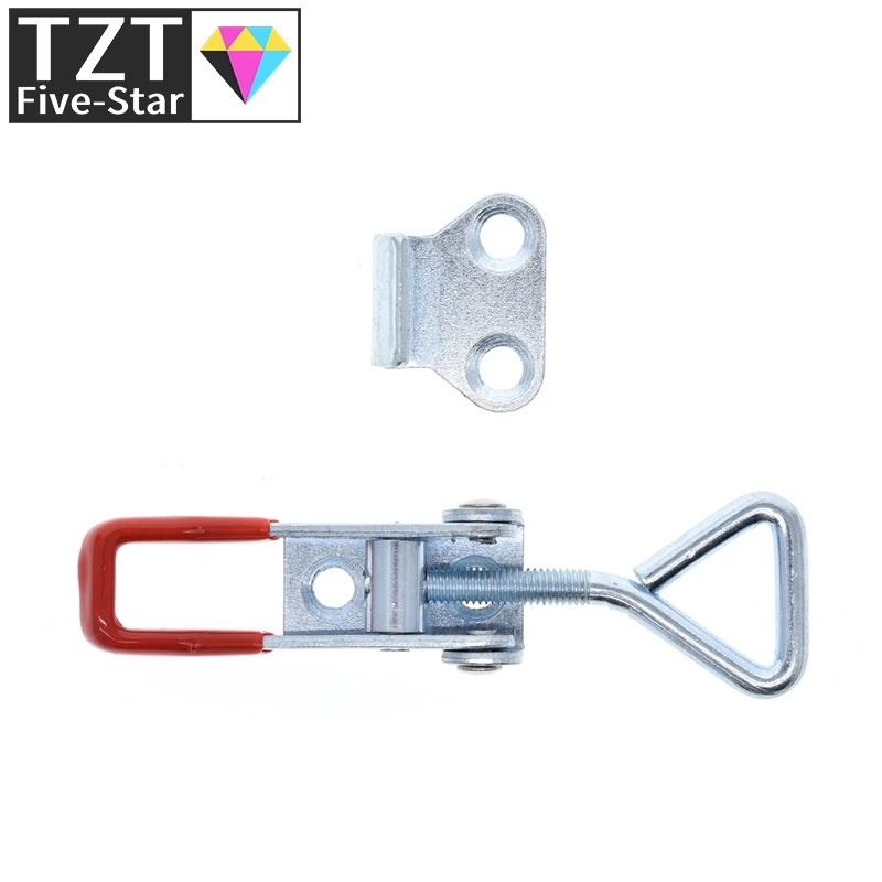 TZT 1/3 Set Verstellbarer Werkzeugkoffer Metall-Kippverschluss Länge Silber+Rot für DIY – Detail 2