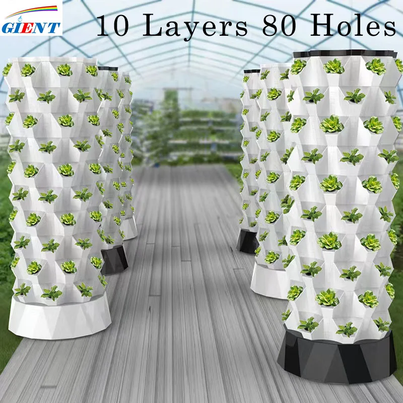 

10 Layers 80 Plants Site Vertical Hydroponic Growth System Soilless Culture Equipment With Pump And Accessories