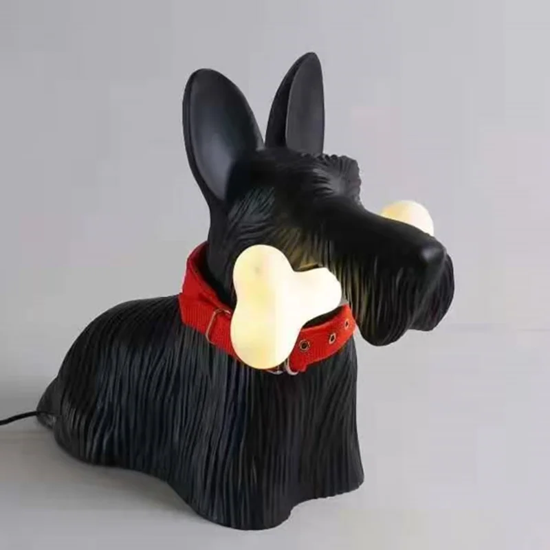 Nordic children's room cartoon table lamp designer creative model room theme room bedroom bedside cute puppy table lamp