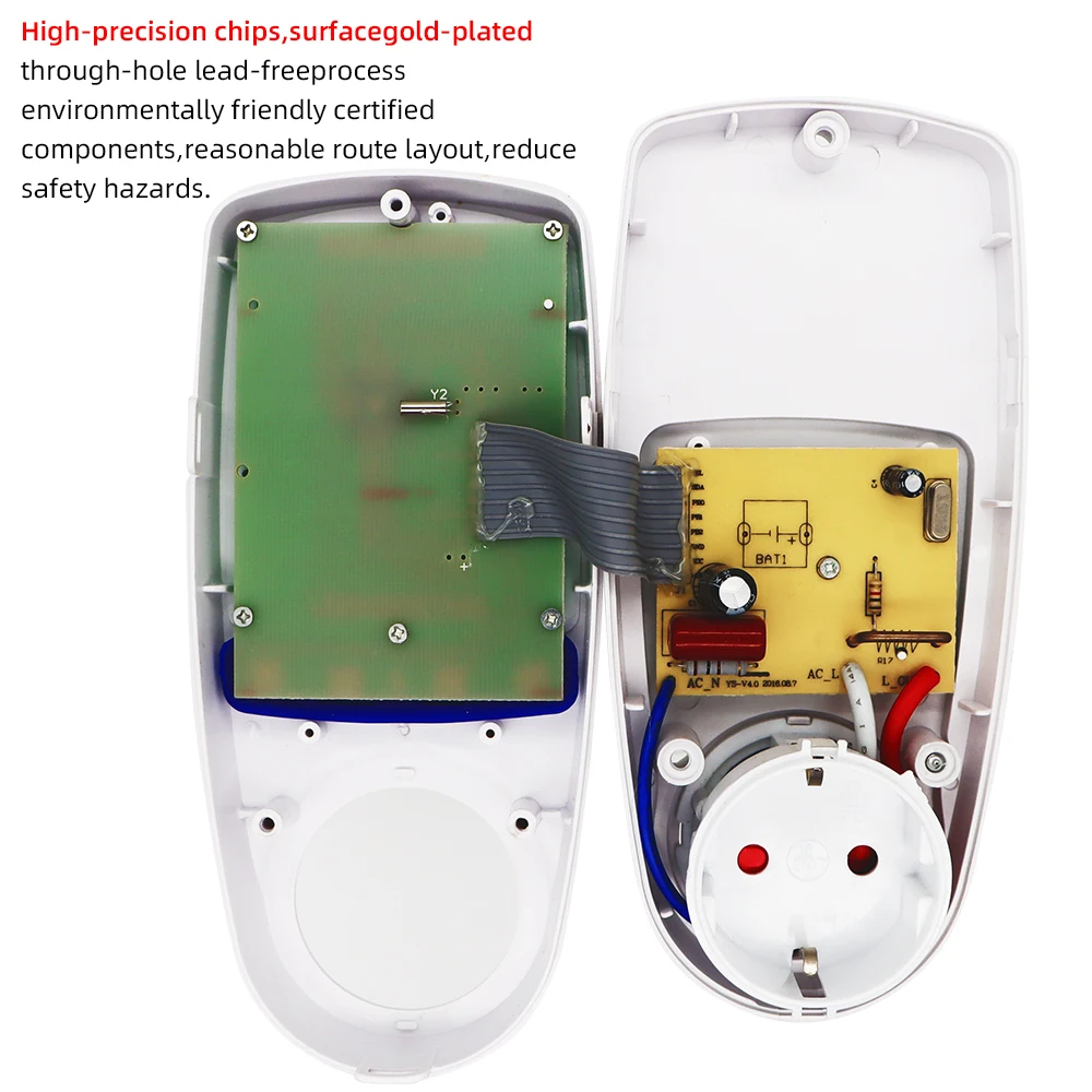 Digitale Lcd Power Meter Wattmeter Socket Wattage Kwh Energie Meten Outlet 220V Ac Eu Overbelasting Bescherming 7 Display Modellen