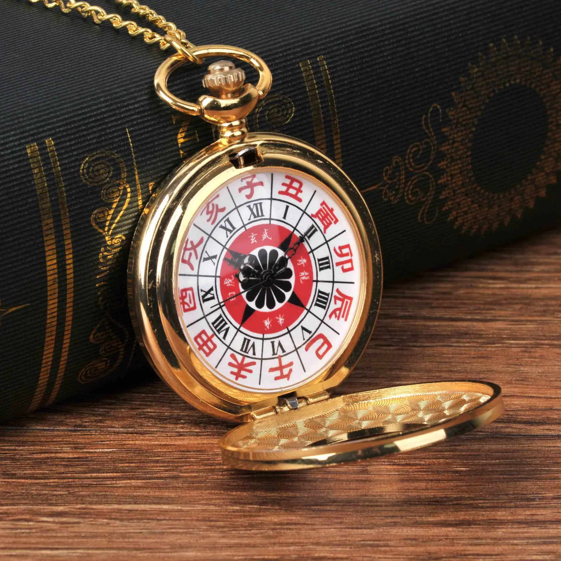 8844Large pocket watch color gossip China time scale pocket watch