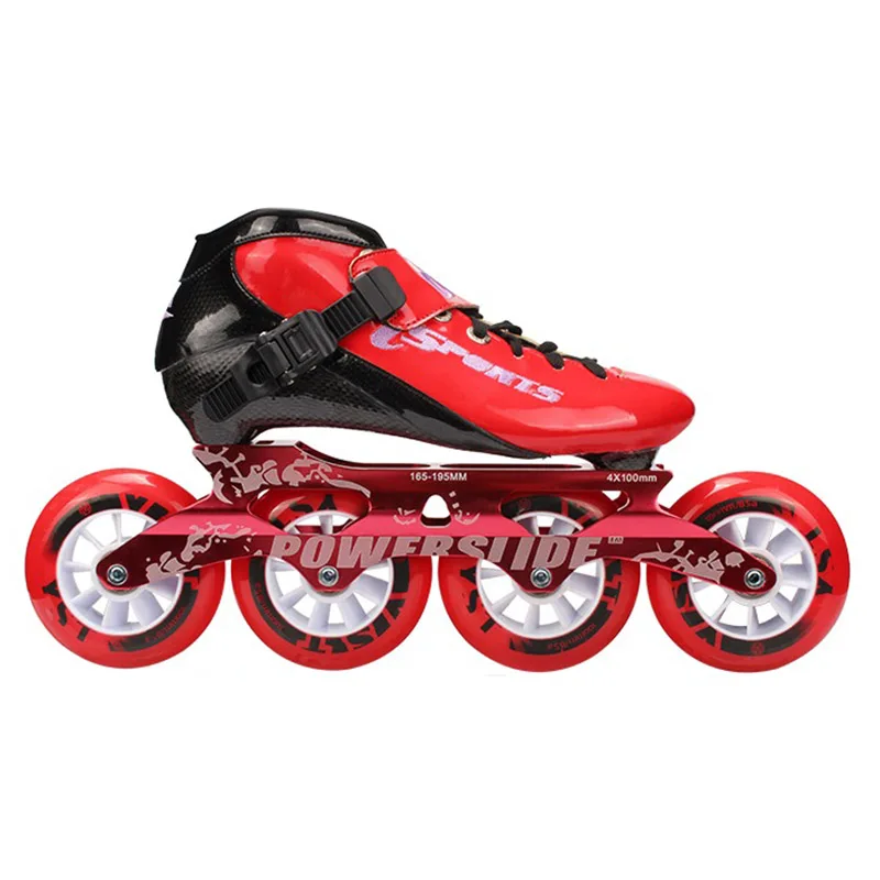 Speed Skates Professional Racing Children\'s 3-wheeled Skates Straight Row Large 4 Wheels Inline Roller Skating Shoes