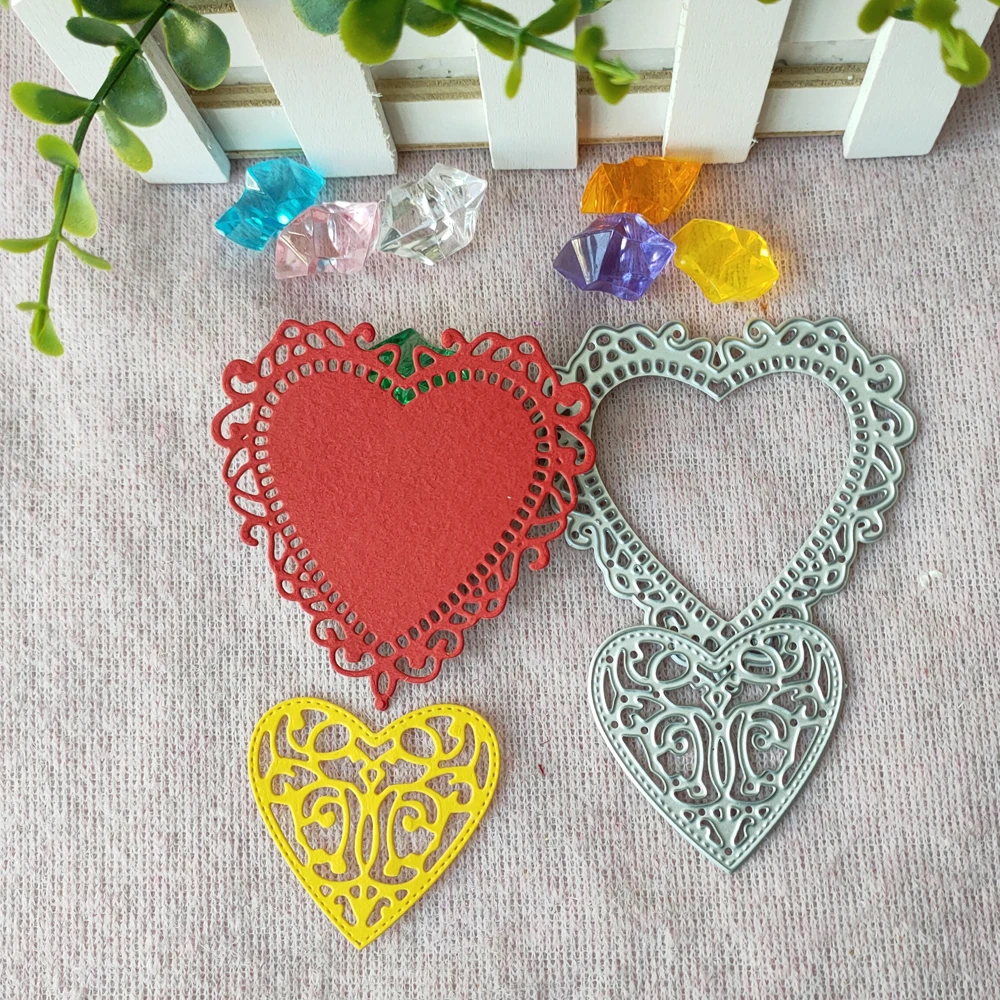 

New 2PCS hearts craft die metal cutting die scrapbook stamp carving paper card stamping die new DIY die