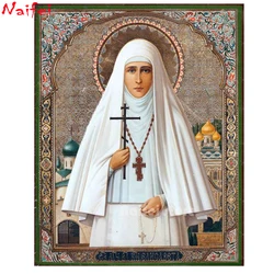 Diamond Painting St.New-Martyr Grand Duchess Elizabeth 5d diamond Embroidery Diy Cross Stitch Needlework Orthodox Christian Icon