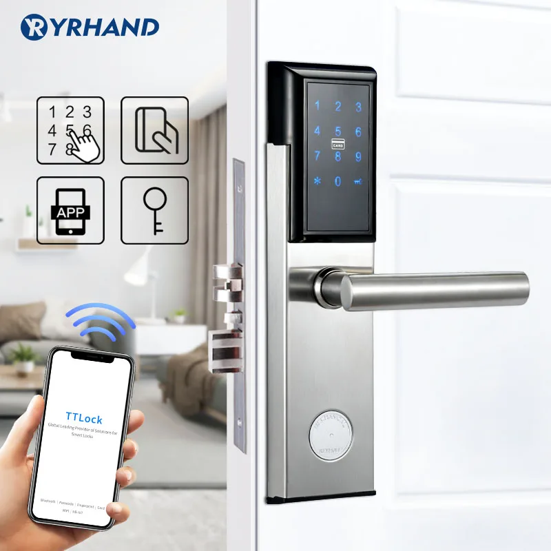 

Electronic Door Lock,Smart Bluetooth Digital APP Wifi Keypad Code Keyless Door Lock,Password Keyless Door Lock Electronic