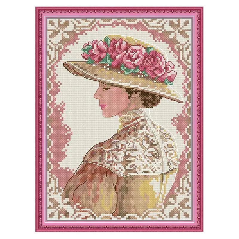 Elegant Lady Patterns Counted Cross Stitch Wholesale DIY 11CT 14CT Chinese DMC Cross-Stitch Kits Handmade Embroidery Needlework