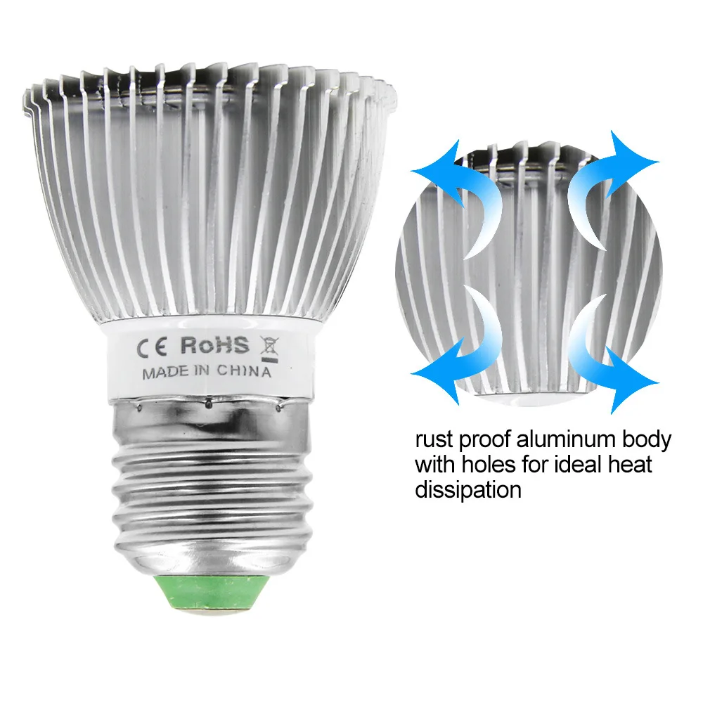 18LEDs 28LEDs Full Spectrum Growing Light Bulb 220V E27 E14 GU10 Aluminum Shell Growing Lamp For Phytolamp Plants Growth