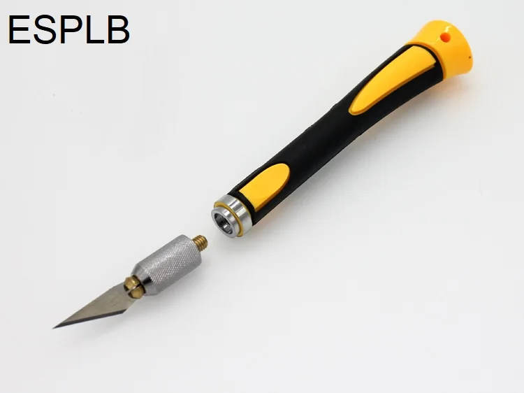 ESPLB Gravur Messer Kombination Carving Messer mit 13 stücke Klingen + 2 stücke Nicht-Slip Metall Griff für Holz papier Cutter Handwerk DIY – Detail 4