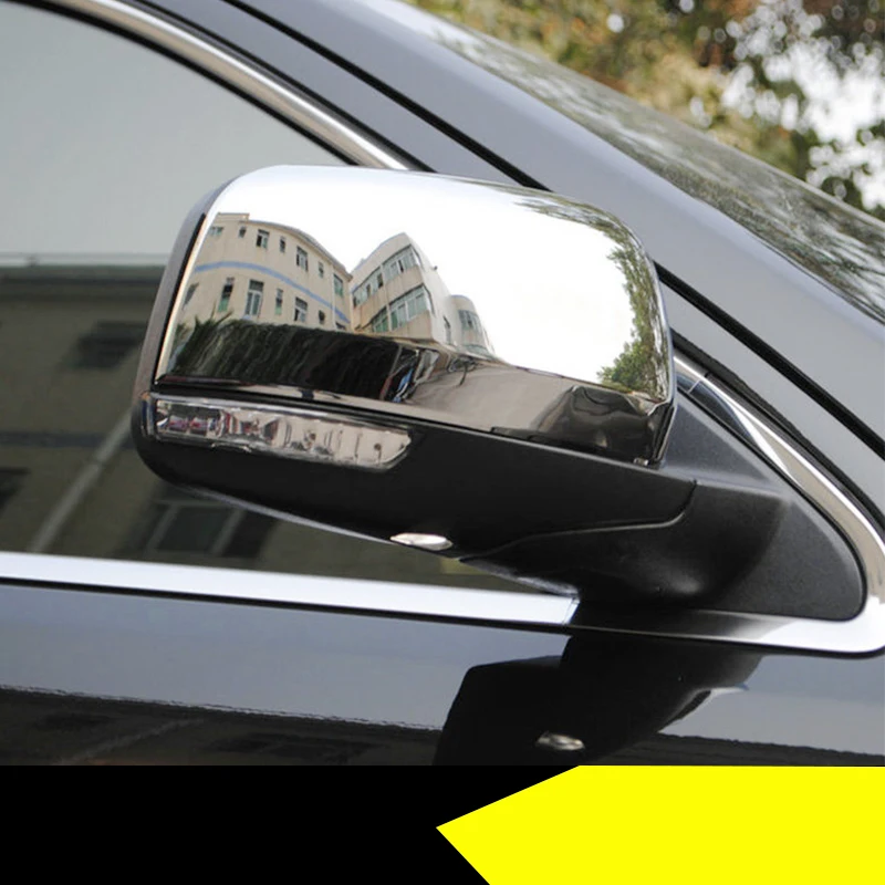 ABS Chrome/Carbon Fiber for Jeep Grand Cherokee 2014 15 16 17 18 2019 Car Rear View Side Door Turning Mirror Cover Shell Trim image 3