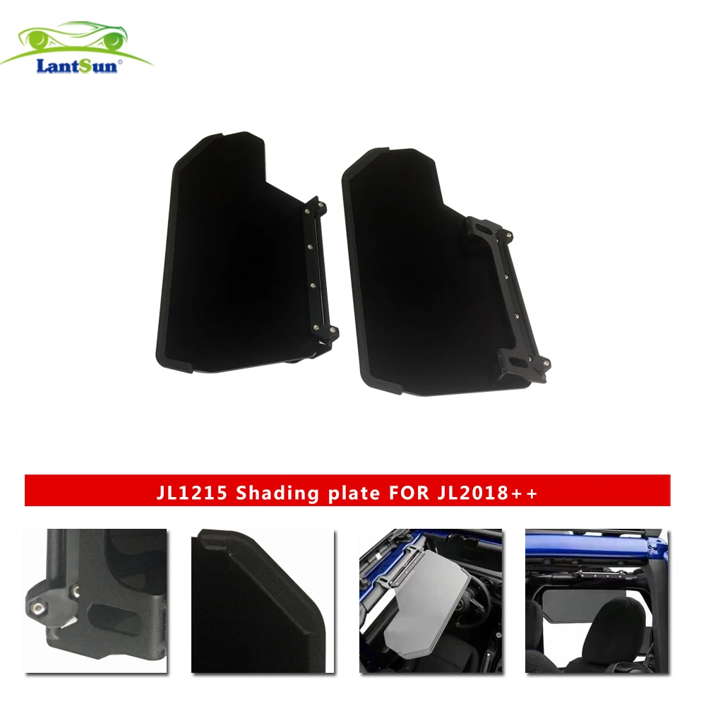 JL1215 One Set  Sun Shade Side Window Sunshade Cover Light Shield for Jeep Wrangler JL 2018+ LANTSUN