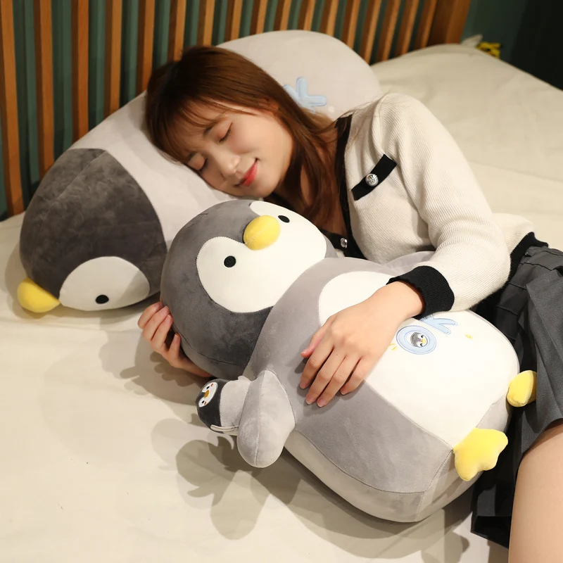 Cartoon Mother And Child Penguin Plush Toys Stuffed Animal Hug Pillow Cute Soft Penguin Dolls Baby Girls Xmas Birthday Gift