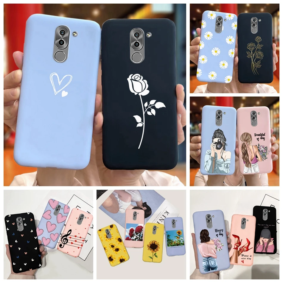 Etui na telefon Huawei GR5 2017 Honor 6X BLL-L21 BLN-L22 Miękka silikonowa osłona tylna do Huawei Mate 9 Lite Coque Funda Cute