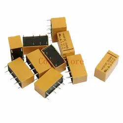 10pcs DC 3V/5V/9V/12V/24V Coil DPDT 8 Pin Electromagnetic Relays PCB Type HK19F-DC3V/5V/9V/12V/24V-SHG  2NO 2NC