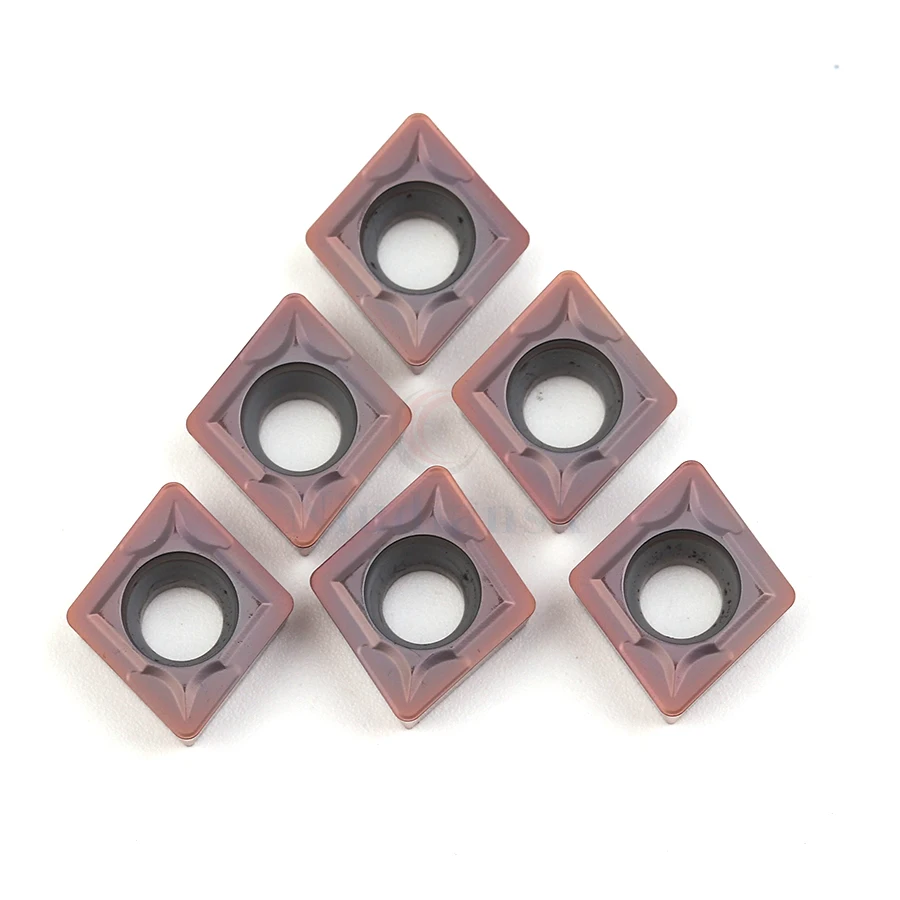 Imagem -05 - Ferramentas de Torneamento de Metal Inserções Originais de Torno de Carboneto Ccmt09t304 Ccmt09t308 Lf6018 Cnc Ferramentas de Torneamento de Aço Inoxidável com 10 Peças