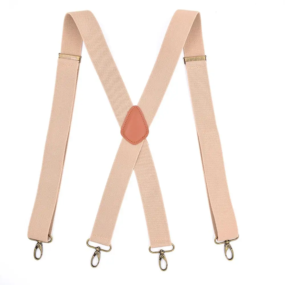 

New Design Classic X Back Bronze Finish Hook Clips Suspender For Adults Garments Accessories