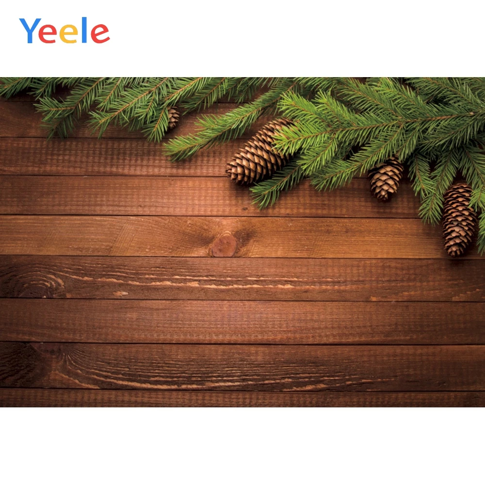 Yeele Pinecones Christmas Backgrounds For Photography Winter Snow Snowman Gift Baby Newborn Portrait Photo Backdrop Photocall