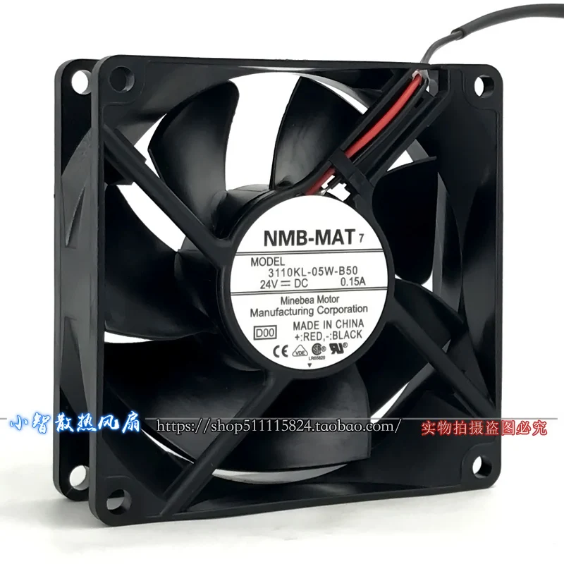 New original NMB 8CM 8025 3110KL-05W-B50 24V 0.15A silent inverter dual ball bearing cooling fan