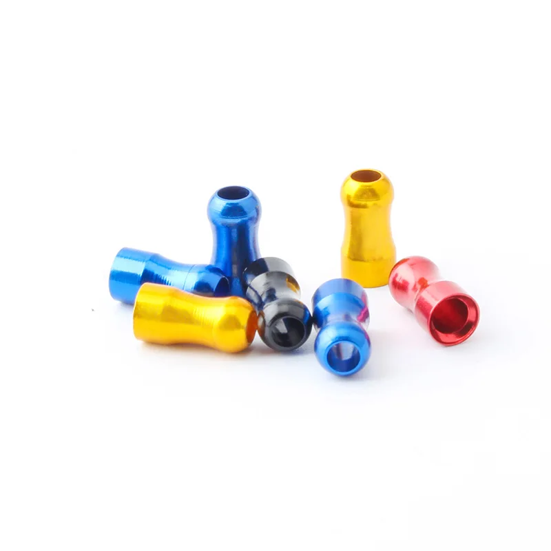 MUQZI 20pcs Bike Derailleur Shift Brake Fishbone Line Tube Cap Slub Catheter Aluminum Alloy Protection Shell Mountain Road Bicy