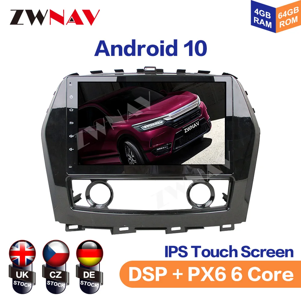 Android10 PX5/PX6 Car GPS Navigation HeadUnit For Nissan Maxima 2015 2016 Auto Stereo Multimedia Player Car Radio Tape Recorder