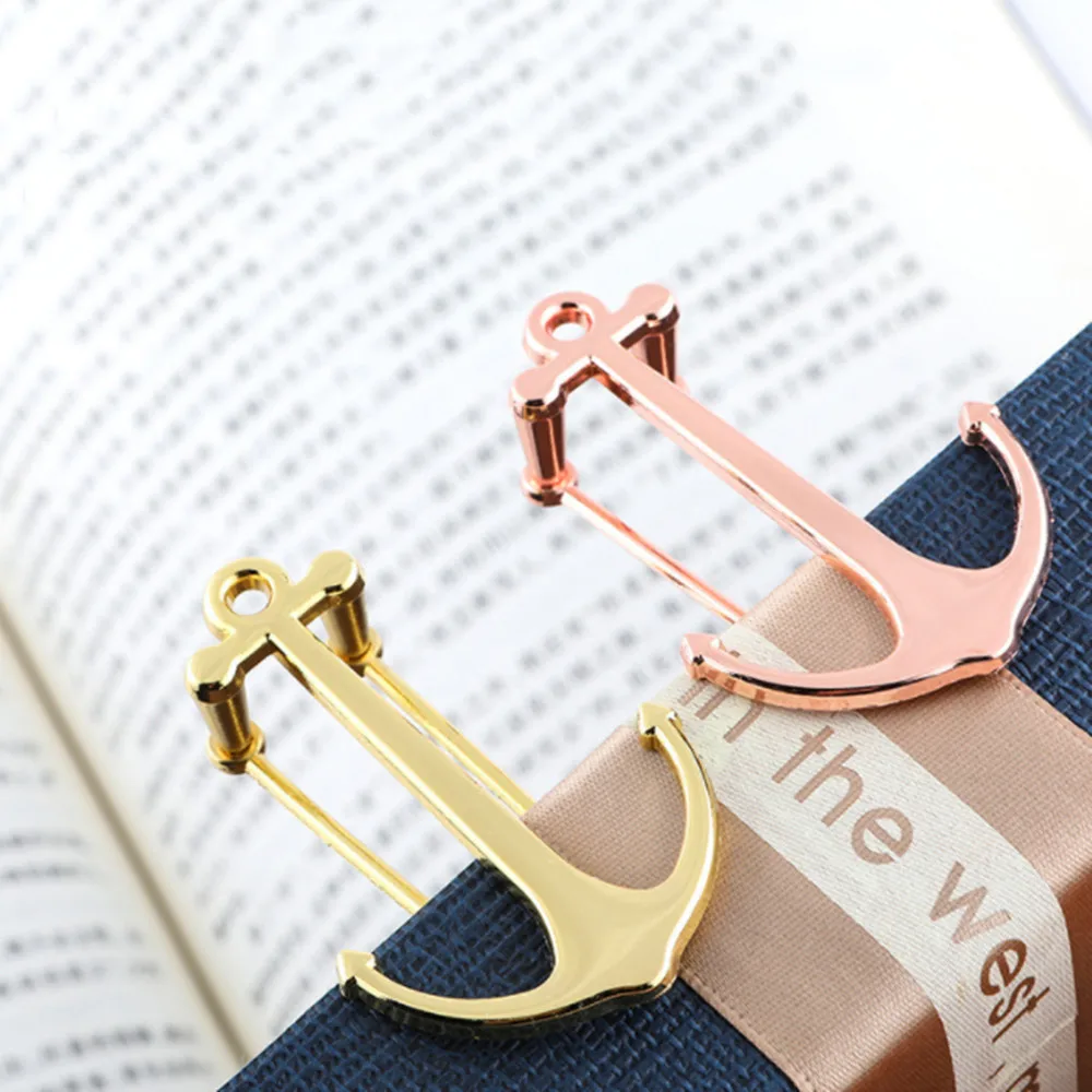 

Creative Anchor Bookmark Metal Page Holder for Students Stationery Gifts office for School Bookmarks For Books