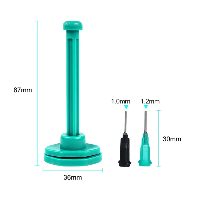 Universele 10cc Spuit Flux Booster Soldeerpasta Plastic Putter Handleiding Spuit Plunger Dispenser Voortstuwing Reparatie Handgereedschap