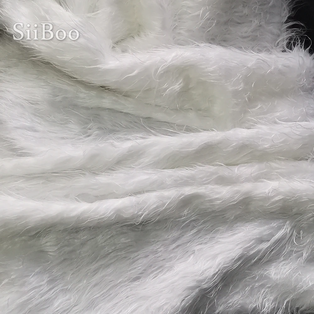 Yellow black white brown 5cm fluffy fake tibet sheep fur tissue mongolian fabrc tela tejido for newborn photographic SP4580