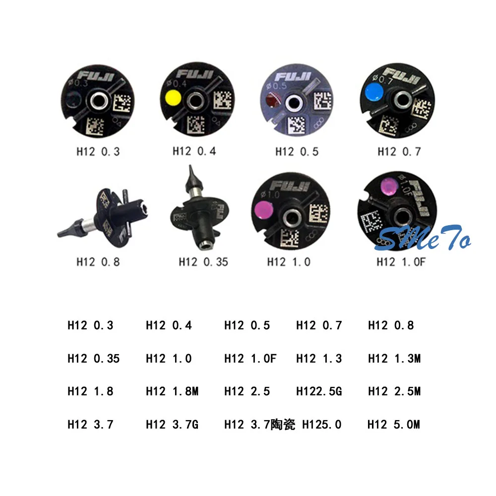 SMT Maschine FUJI H12 Düsen 0,3 0,4 0,5 0,7 1,0 1,3 1,8 2,5 3,7 5,0 Pick Und Ort Maschine NXT chip Mounter