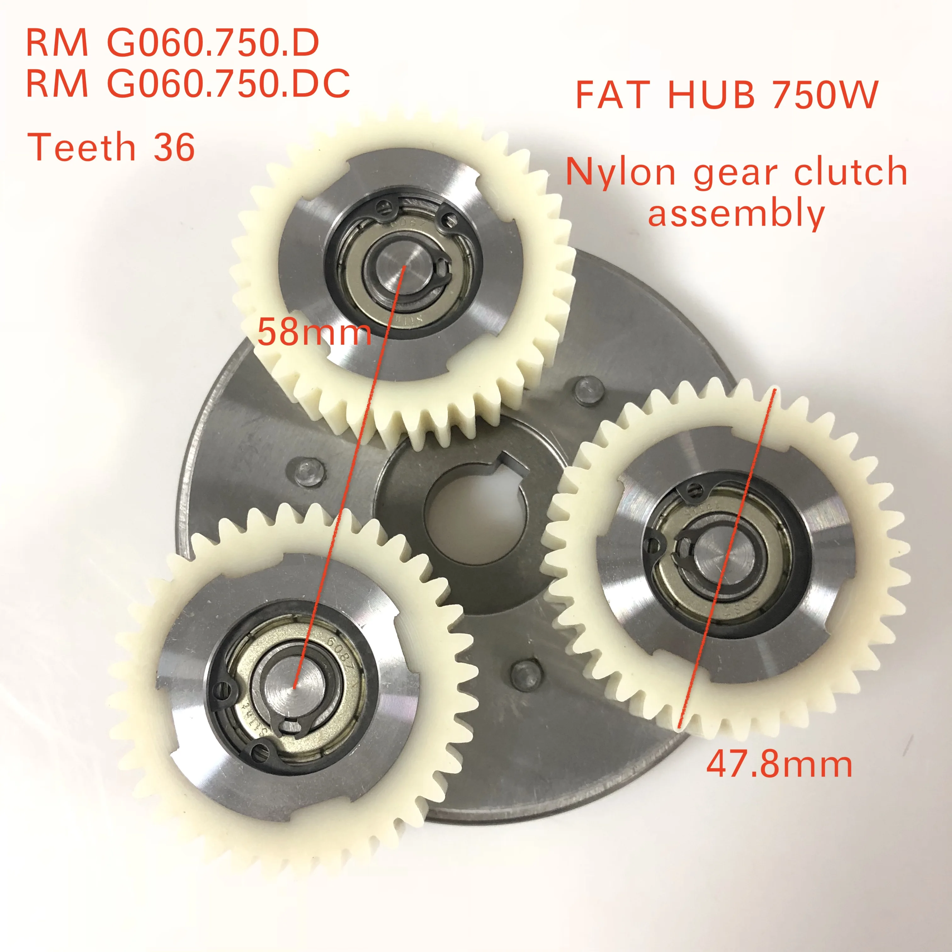 Clutch Nylon Gear Assembly Spare Part For Bafang FAT HUB motor RM G060.750 and RM G020 SWX02 Motor Replacement