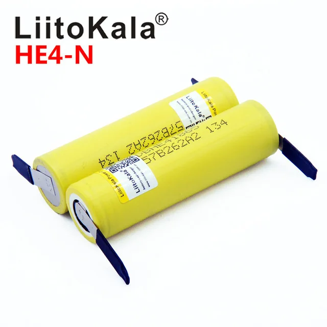 New Original HE4 2500mAh Li-lon Battery 18650 3.7V Power Rechargeable batteries Max 20A,35A discharge + Nickel sheet