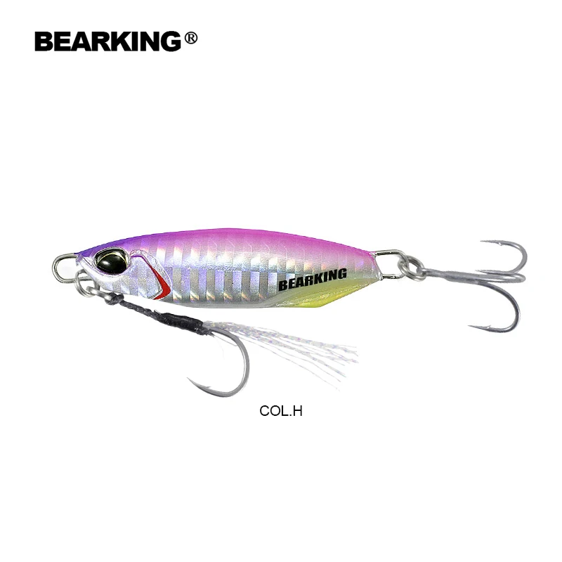 BEARKING Cast Jig Spoon Artificial Bait Tackle Shore Casting Jigging Lead Fish Sea Bass Fishing Lure DRAGER Metal 30g 40g Type