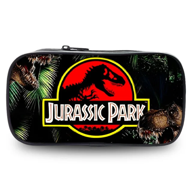 Jurassic Park World 2 Cartoon Pencil Case Zip Super Big Capacity Pen Bag Makeup Bag Stationery Office School