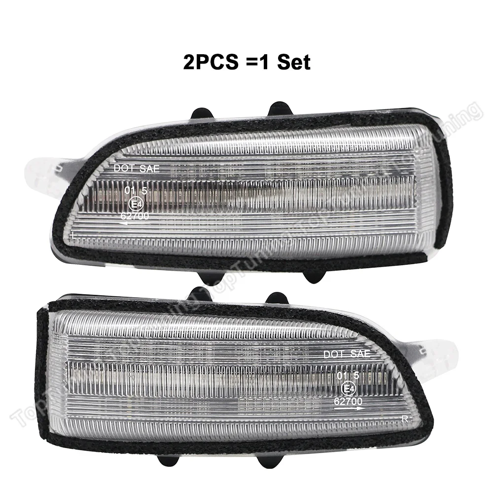 2X For Volvo S40 S60 S80 C30 C70 V40 V50 V70 Side Mirror Indicator Dynamic LED Turn Signal Light Blinker