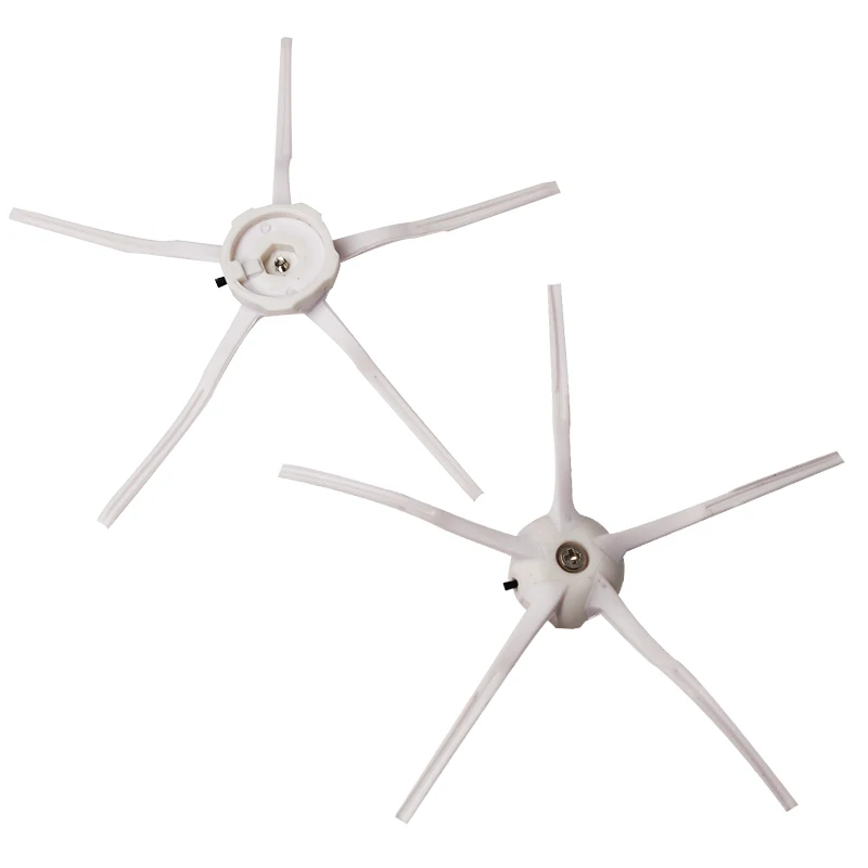 Запасные части для робота-пылесоса Xiaomi Mijia 1 / 1S / Roborock S4 S5 S6 S7 T7 Mi, 5 рук, боковая щетка, белый нейлон, моющиеся