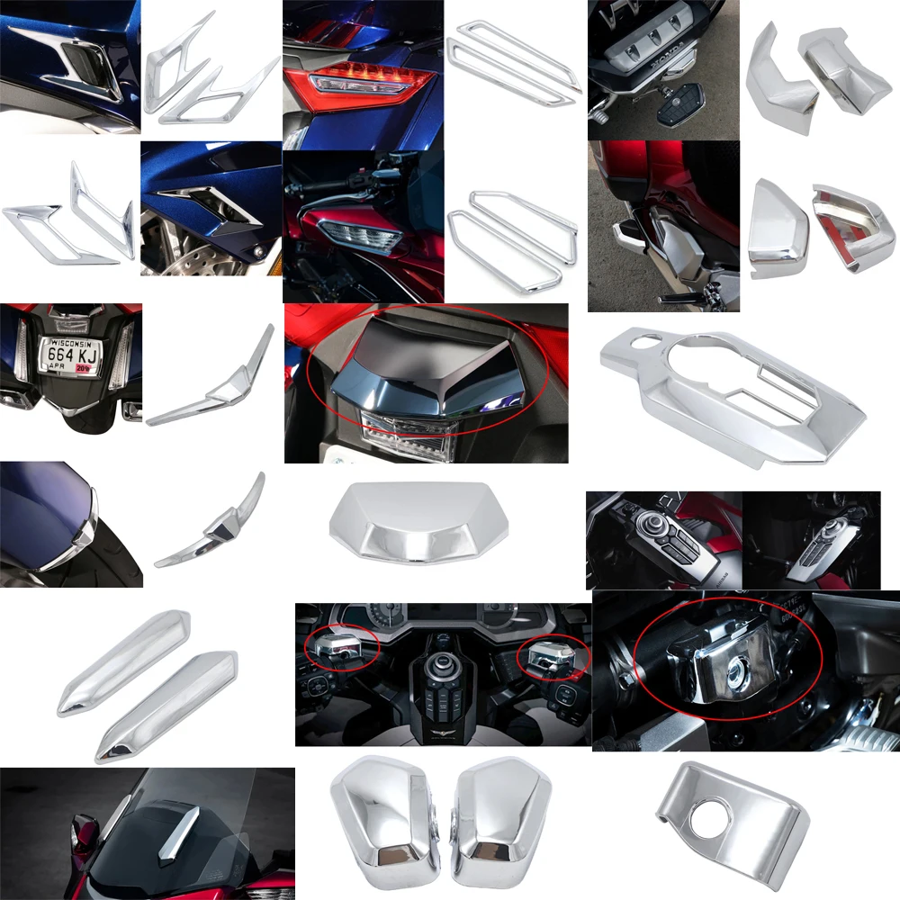 

Motorcycle front and rear chrome trim for Honda Goldwing 1800 F6B GL1800 2018 2019 2020 motorcycle accessories