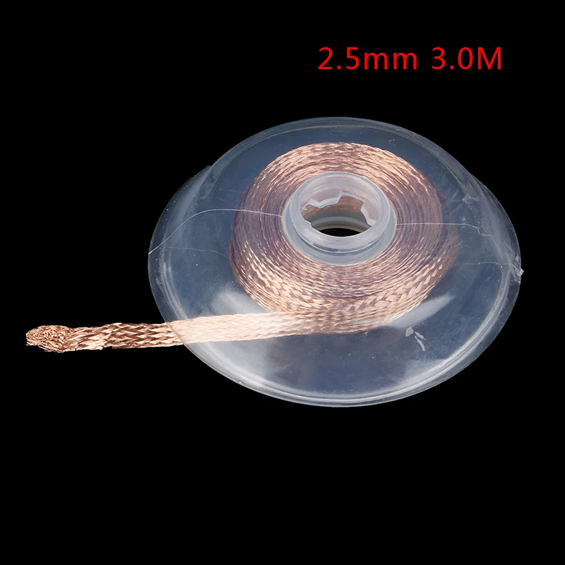 2 مللي متر 2.5 مللي متر عرض 3M طول Desoldering جديلة لحام اللحيم المزيل ويك سلك الرصاص الحبل الجريان إصلاح أداة