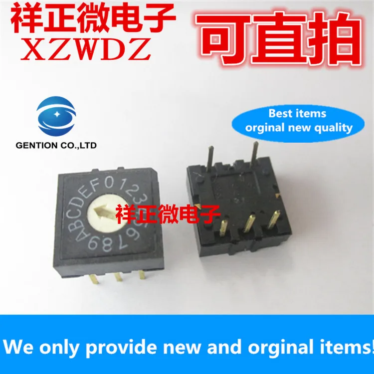 

10pcs 100% orginal new real stock RH2A-16R-V-B 16 bit coding switch 2 pairs 3 pin rotary DIP switch