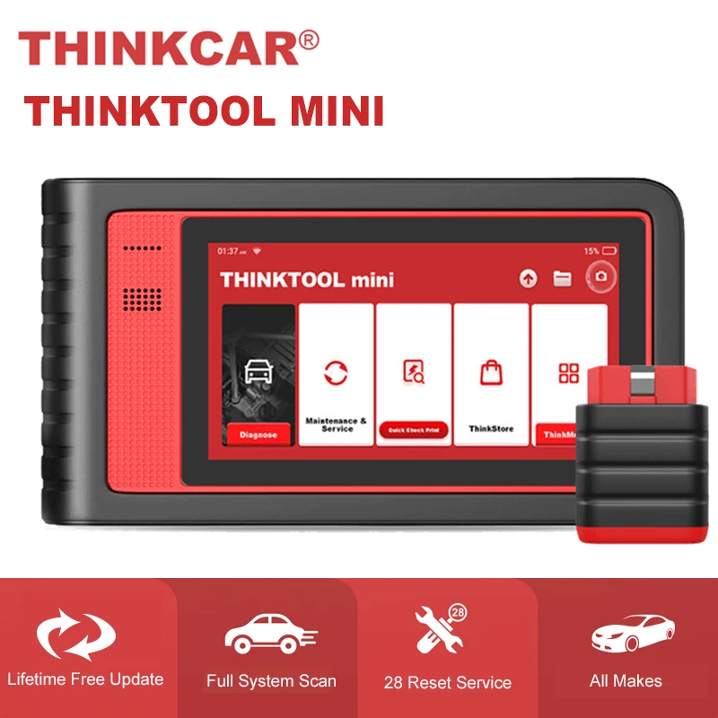 THINKCAR Thinktool Mini OBD2 Automotive Scanner Diagnostic Tool Car Full System Diagnosis OBD 2 Scaner for Auto 28 Reset Service