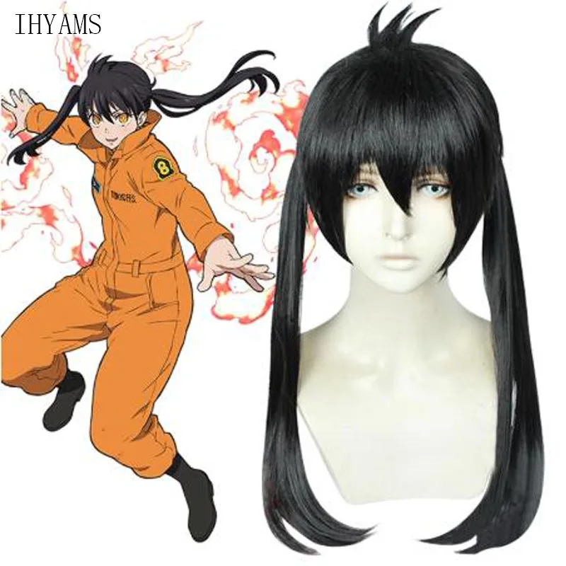 

Tamaki Kotatsu Cosplay Wig Black Styled Synthetic Hair + Wig Cap