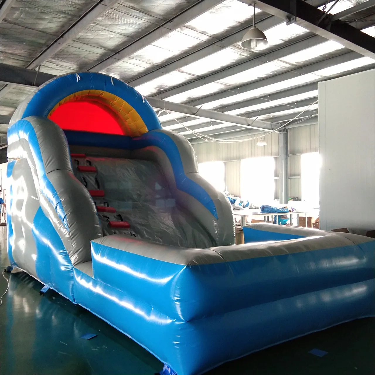 Factory Price PVC Material Inflatable Slide With Pool  Bouncy Slide Inflatable Slide With Pool Children's Entertainment