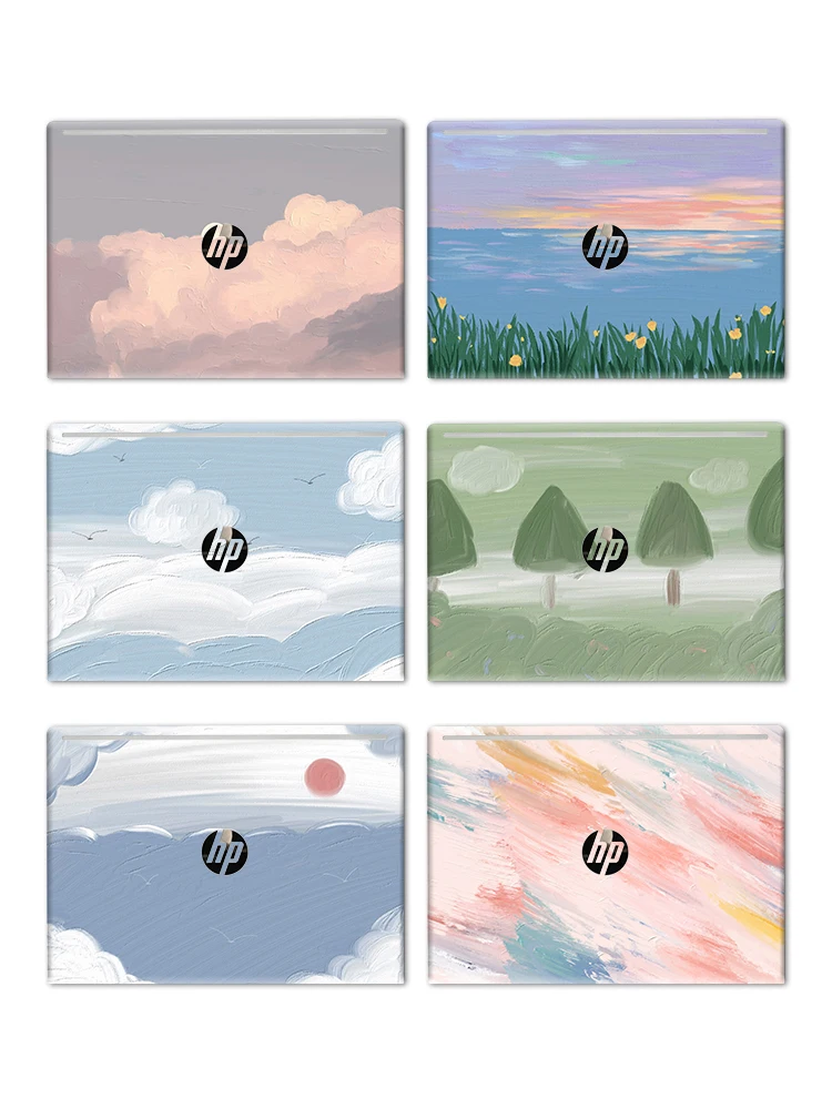 Autocollants décoratifs en PVC pour ordinateur portable, peinture à l'huile, autocollants pour clavier, pour HP X360/14S dk/ 14s dq/15 da/Pavilion 14 15