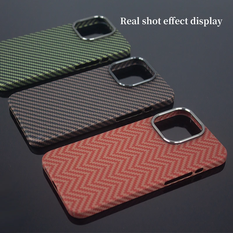 ACC-Case Real Carbon case For  iPhone 14  Pro Max Ultra-thin Anti-fall Color carbon Fiber  of iPhone 15 14 Cover  Anti-drop