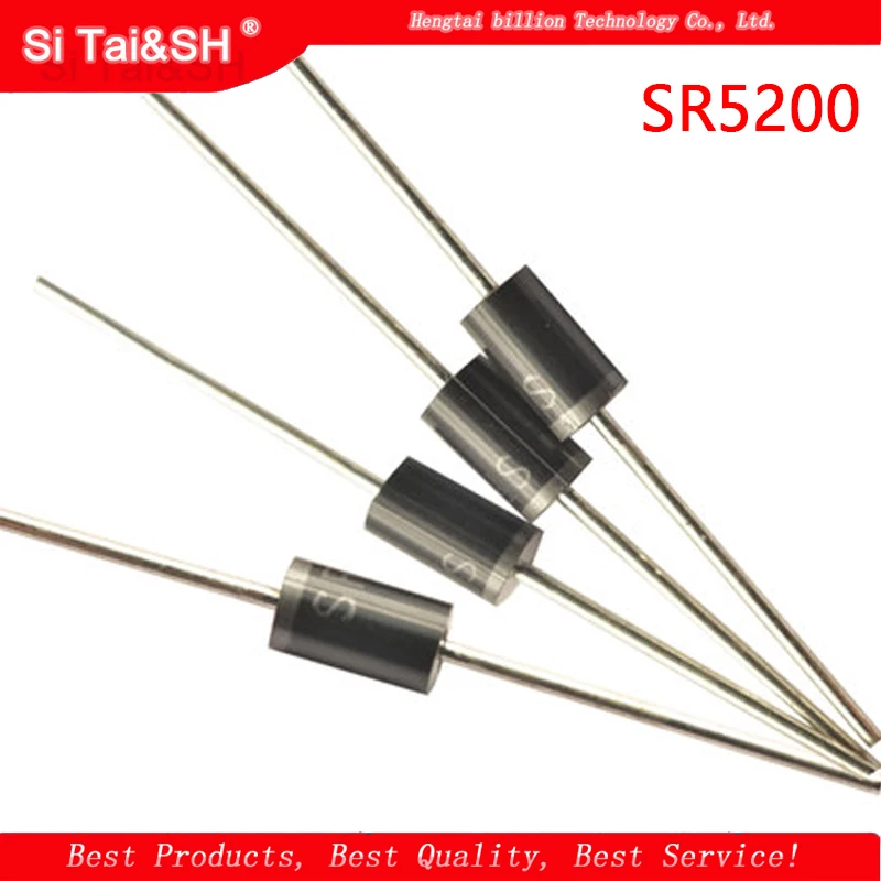 20PCS SR5200 Schottky Barrier Rectifier Diode 5A 200V DO-201AD/DO-27