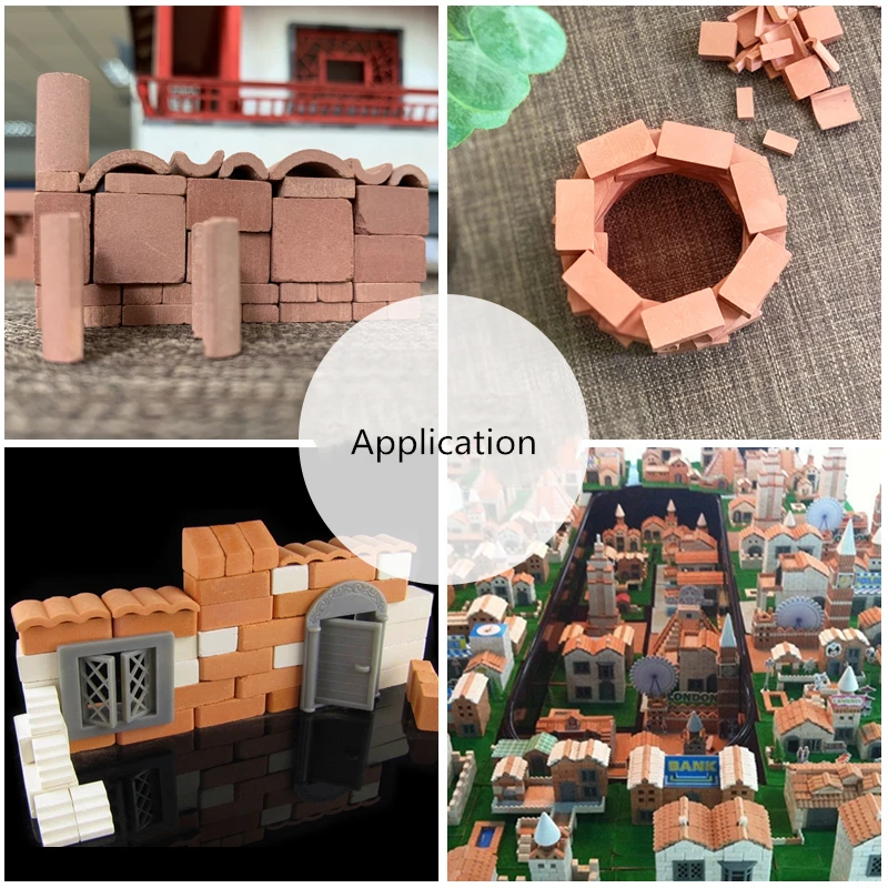 Miniature Brick -Scale Wall Bricks Mini Bricks Model DIY Dollhouse Bricks Sand Table Micro Landscape Accessories