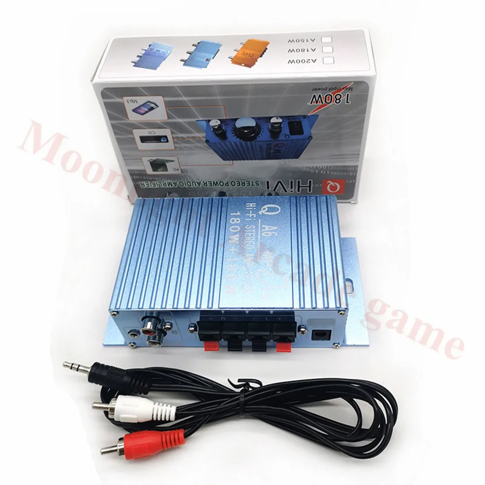 Cabinet per giochi arcade Kit audio fai da te Amplificatore stereo da 180 W PC per auto DVD Lettore musicale MP3 Cavo per griglia altoparlante da 4 pollici