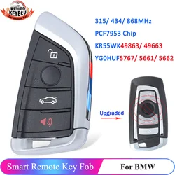 KEYECU Smart Remote Car Key Fob 4 pulsante 315/434/868MHz per BMW 1 2 3 4 5 6 7 serie X1 X3 F Chassis CAS4 FEM 2011-2017