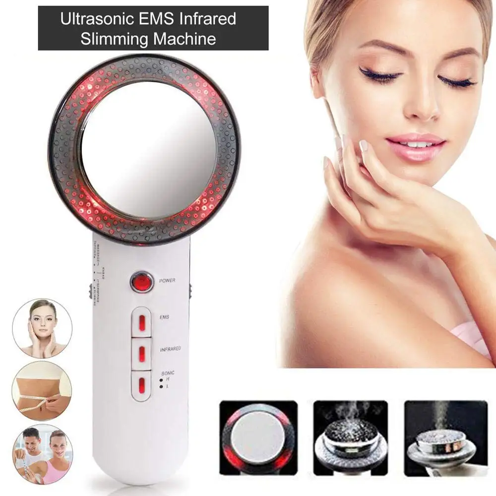 3 in 1 EMS Infrarot Ultraschall Körper Massager Ultraschall Abnehmen Brenner V Gesicht Schönheit Gesundheit Elektrische Gesicht Hebe Maschine