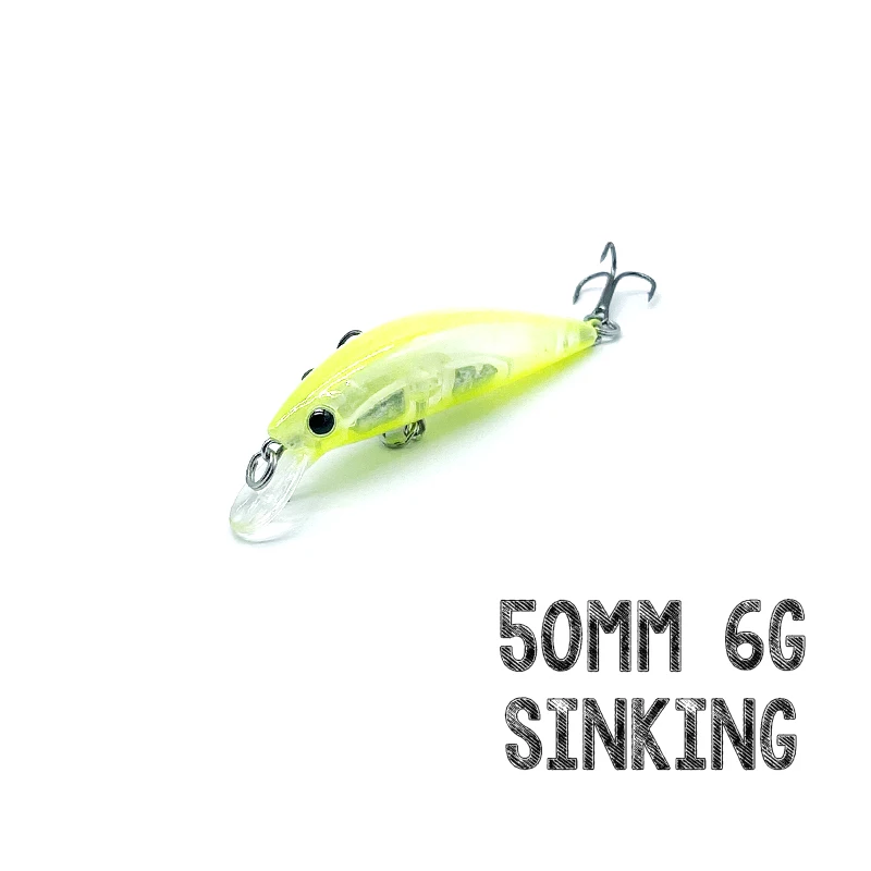 THRITOP Nowa przynęta wędkarska Twarda przynęta 5 różnych kolorów Typ Minnow Wolno tonąca 50MM 6G TP170 Szczupak Bass Akcesoria wędkarskie — zdjęcie 6