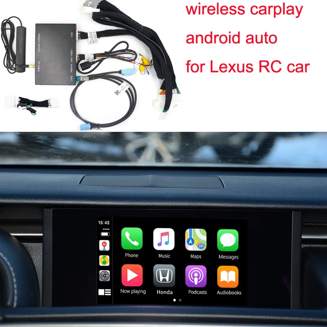 ワイヤレスcarplayカーラジオ,android auto/airplay,autolink,レクサスrc  f,rc300,rc350,rc200車用インターフェース (2014-2020) - AliExpress