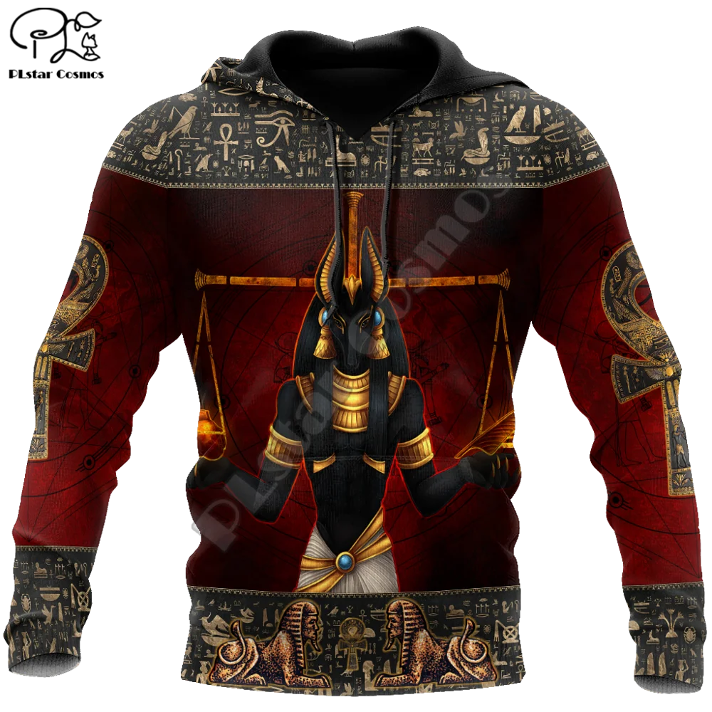 PLstar Cosmos Horus-Sudadera con capucha para hombre y mujer, suéter informal con estampado 3D de tatuaje del antiguo Egipto, Faraón egipcio Anubis, A-10