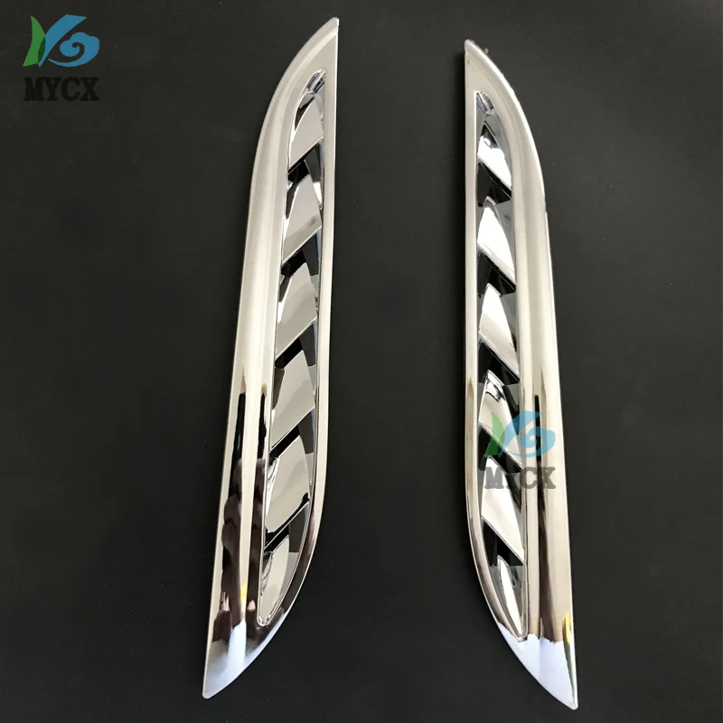 

For Suzuki Grand Vitara 2005 2006 2007 2008-2012 ABS Chrome Side Hood Air Intake Side Vent Louver Trim Cover 2pcs